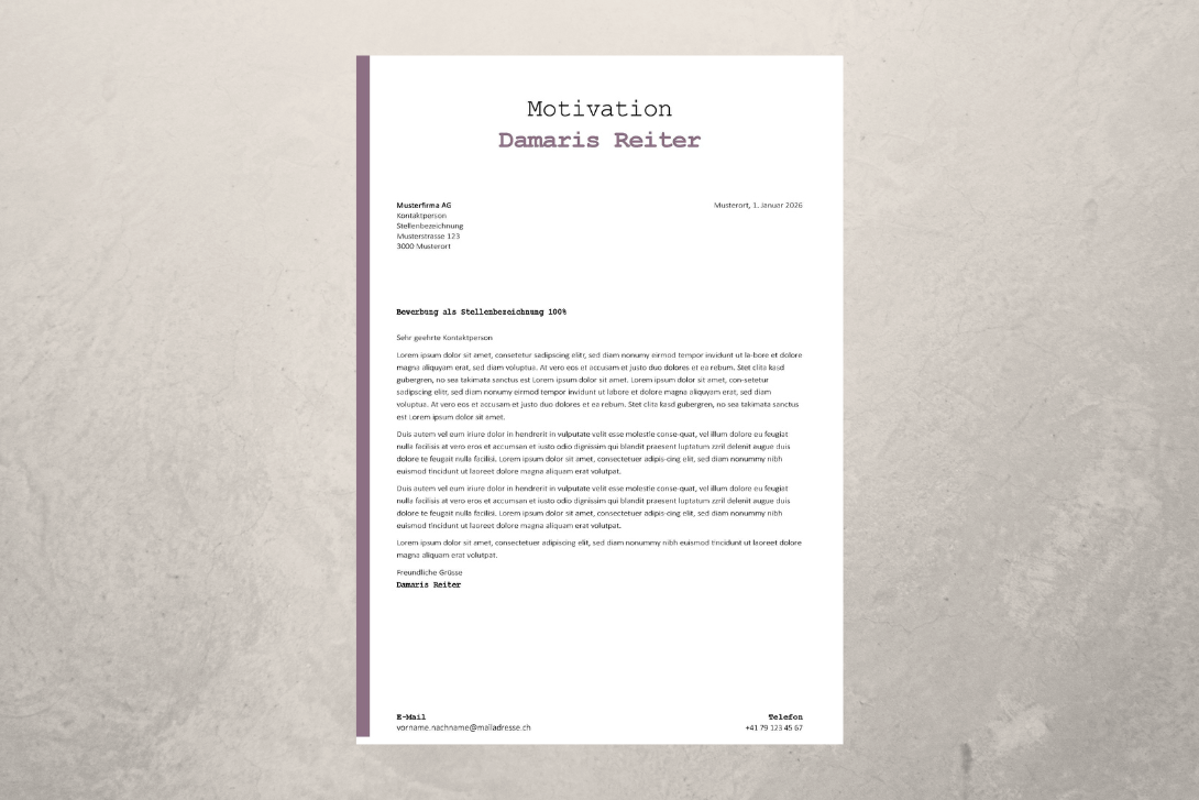 Motivationsschreiben